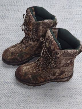 Herman Survivors Hunting Boots Size 7.5 Waterproof Realtree Camo Thinsulate 800g